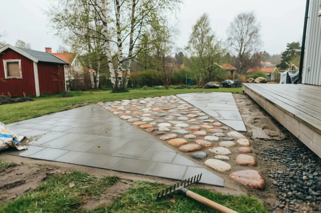 s v ljer du r tt marksten till uteplatsen material f rg och format som passar svenska villatomter