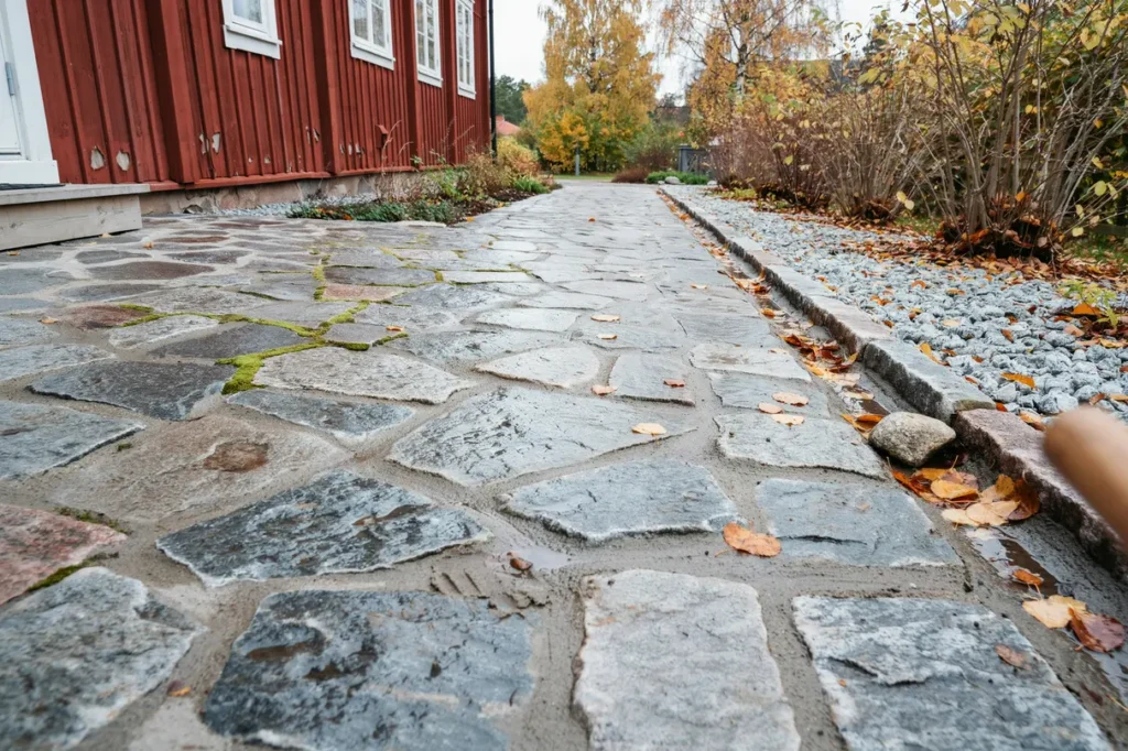 oktober r r tt tid att s kra markstenens niv er och avrinning innan l v regn och h stkyla st ller till det